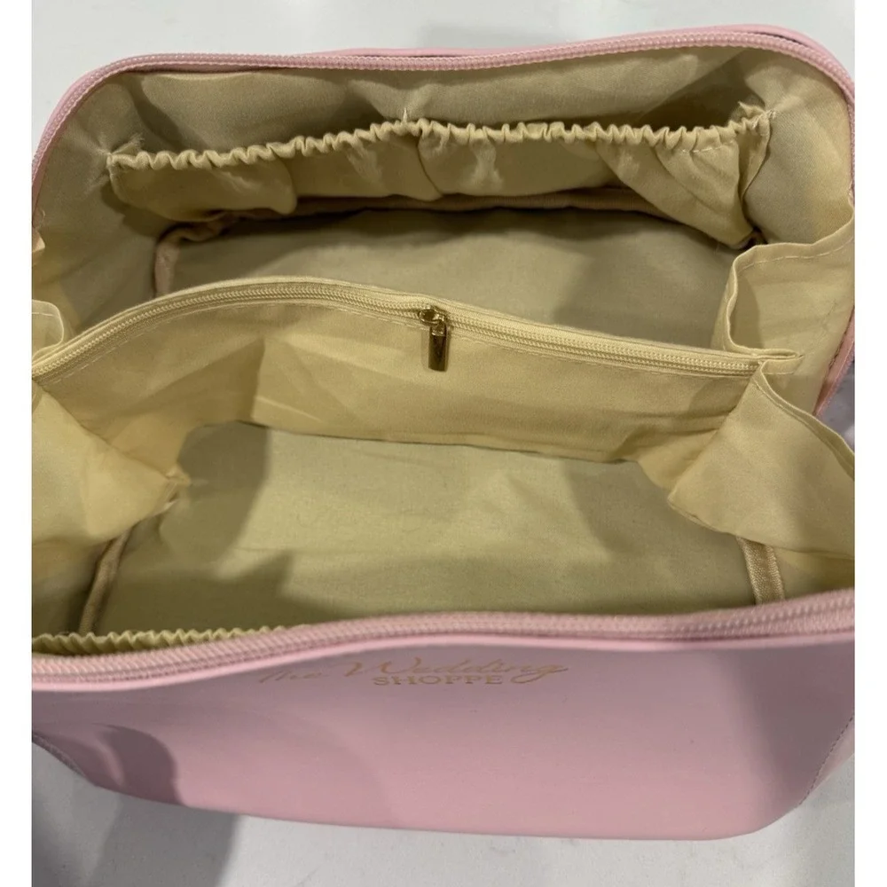 The Wedding Shop Pink Travel Cosmetic Bag Makeup‎ Case and 20 oz. tumbler NEW